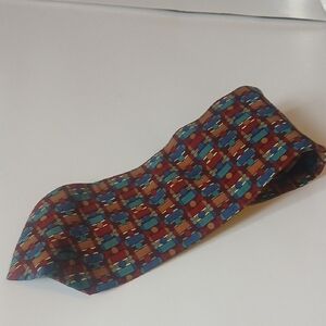 Stylish Multicolor Geometric Tie